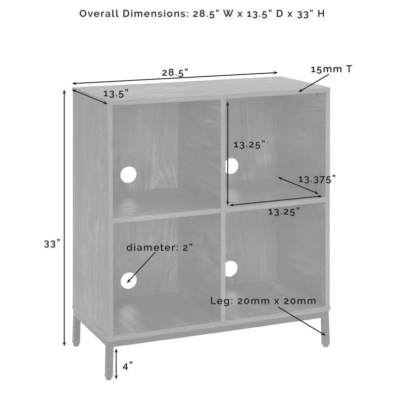Jacobsen Record Storage Cube Bookcase