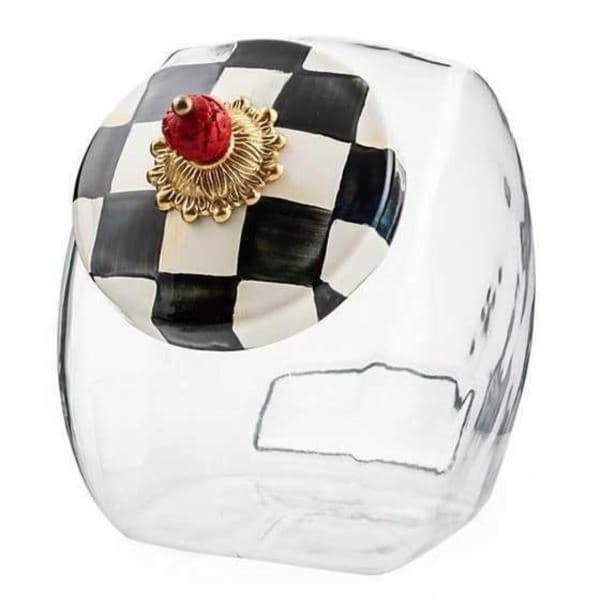 cookie jar with mocha check lid