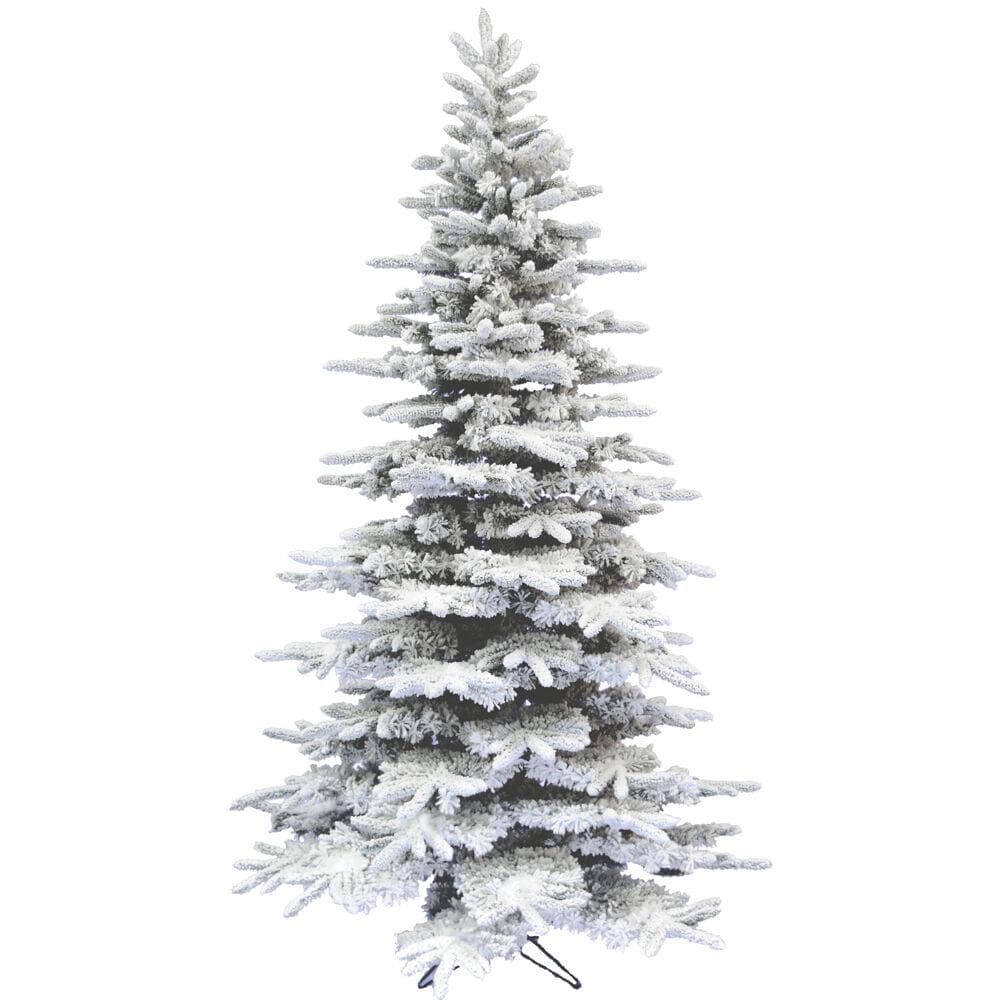 9-Ft. Flocked Pine Valley Christmas Tree