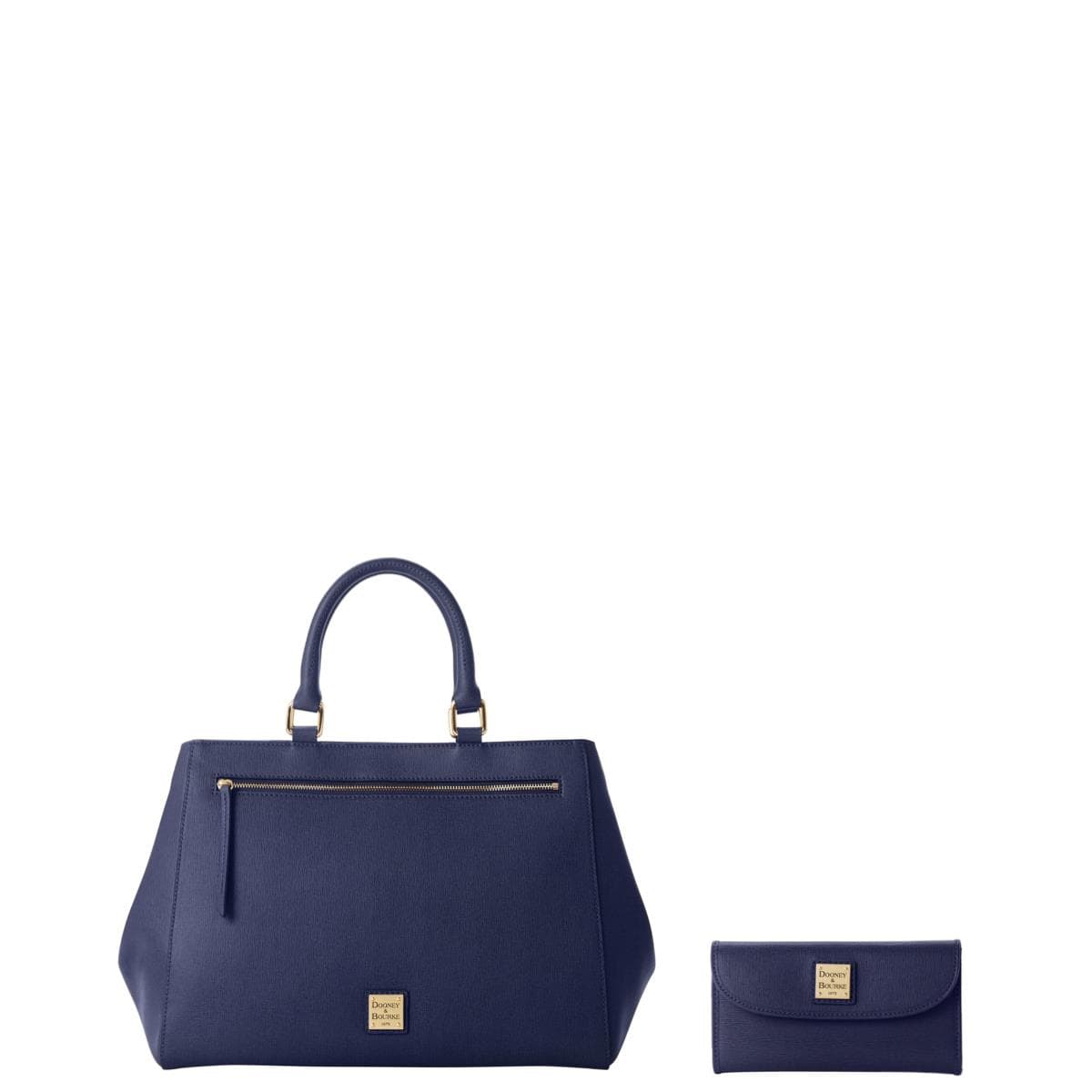 Saffiano Zip Satchel and Continental Clutch Set