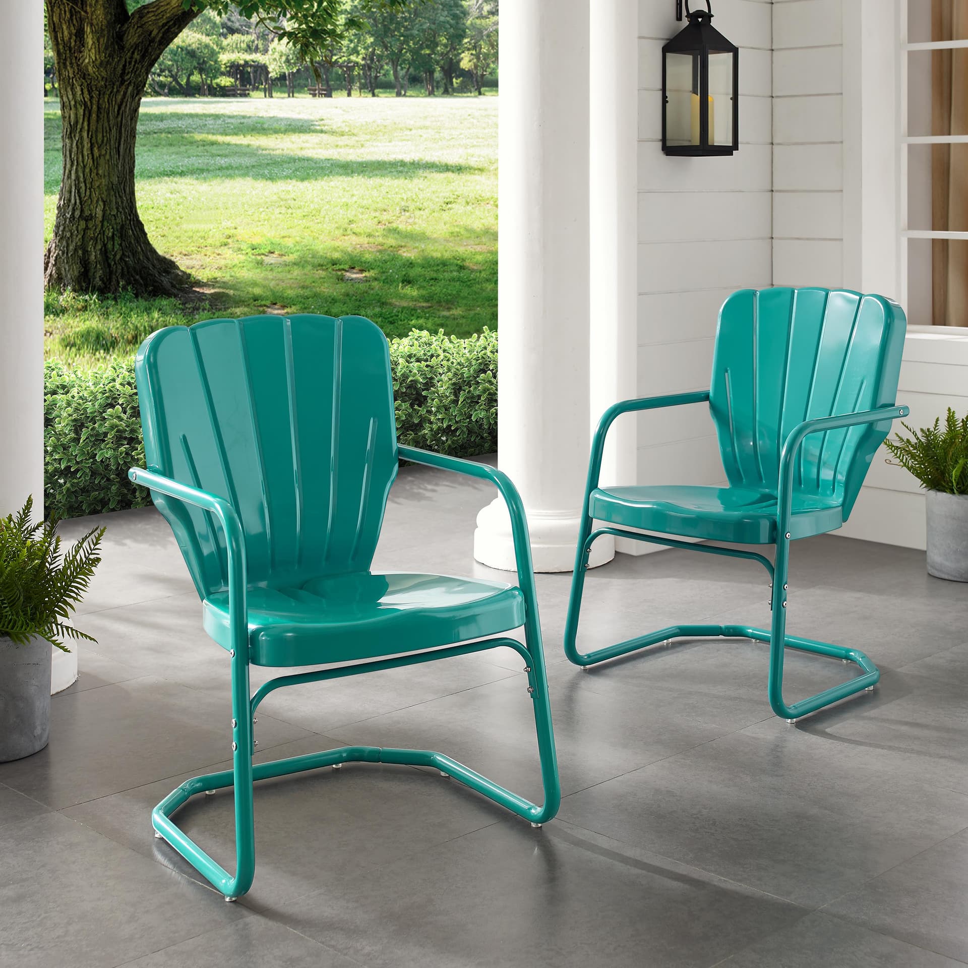 Ridgeland 2Pc Retro Outdoor Chair Set