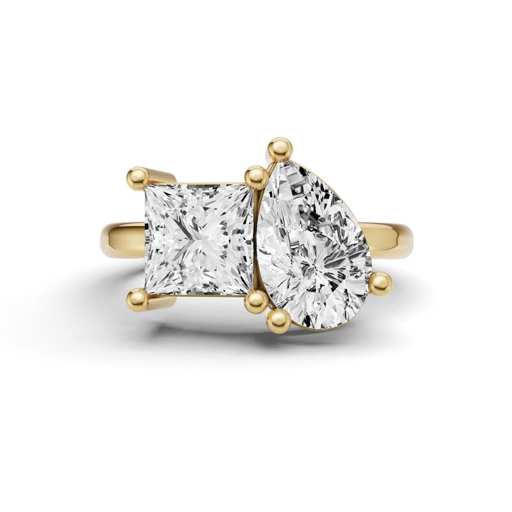 2CT Pr. Pear Moi Toi Lab Diamond Ring Size 7