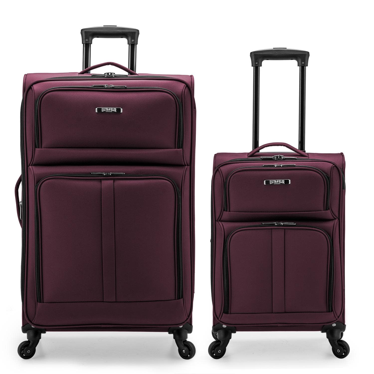 Anzio 2-Piece Softside Expandable Spinner Luggage Set, Teal