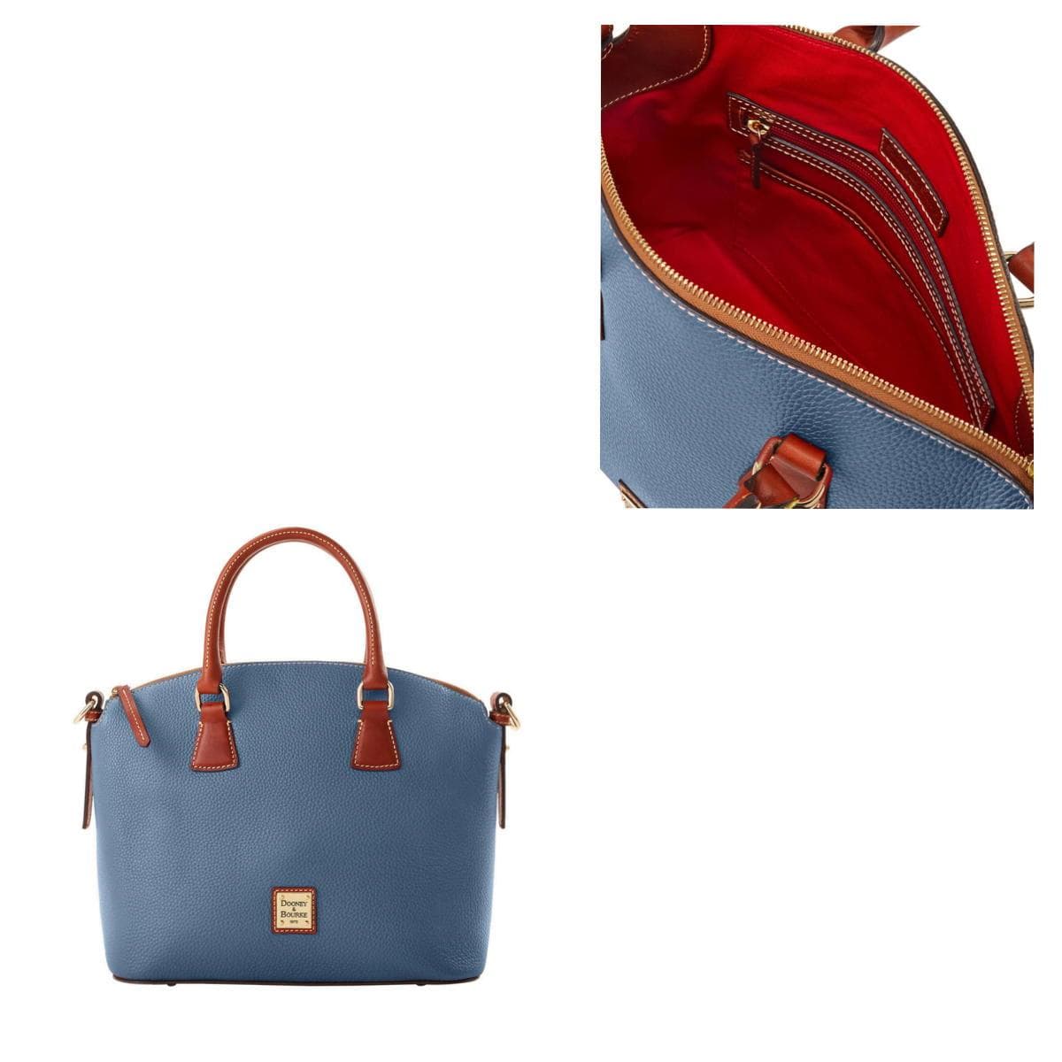 Pebble Grain Domed Satchel