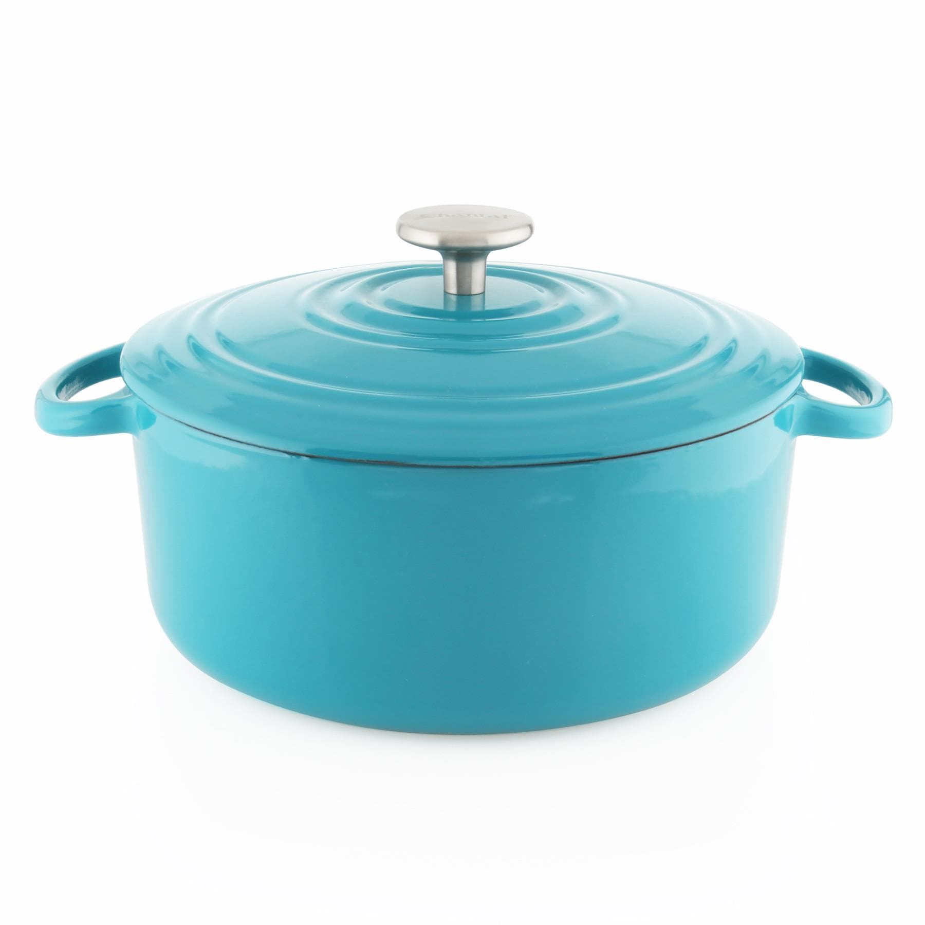 5 qt Round Cast Iron Dutch Oven Cobalt Blue