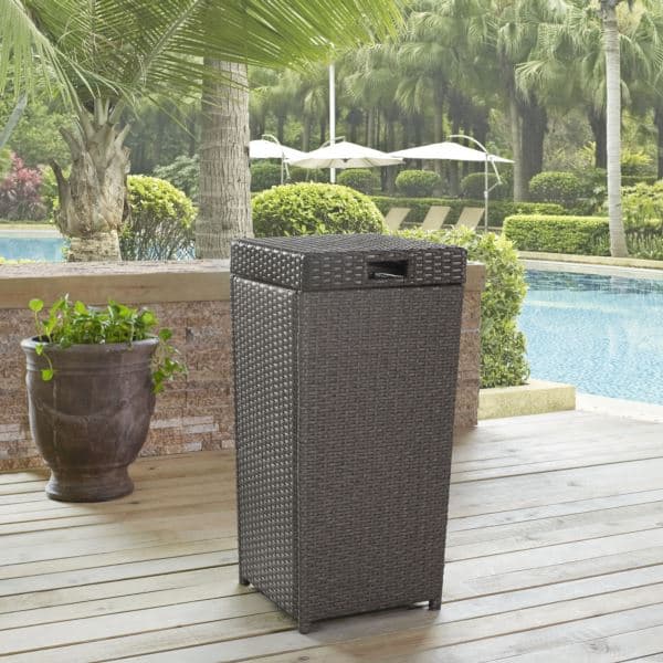 Palm Harbor Wicker Outdoor Trash Can