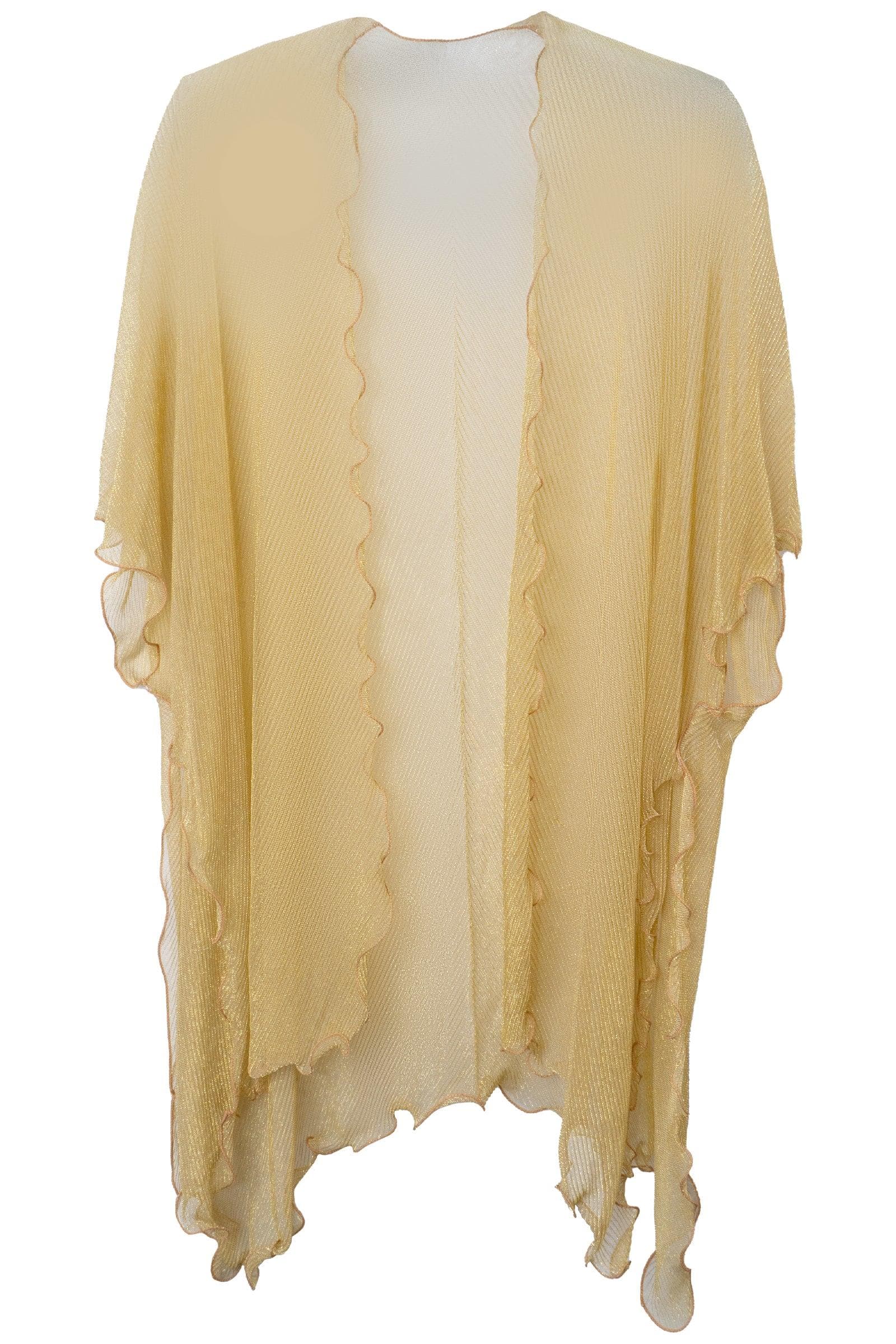 Pleated Kimono with Lattice Edge
