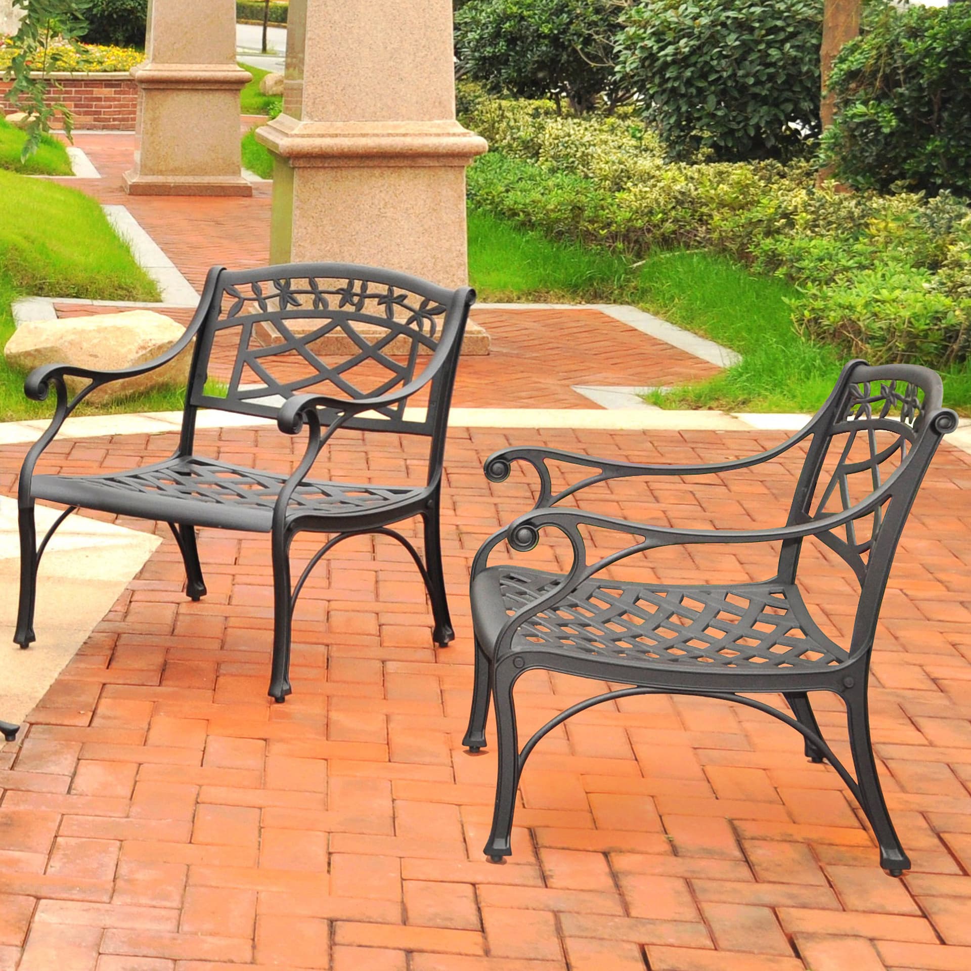 Sedona 2Pc Cast Aluminum Outdoor Lounge Chair Set