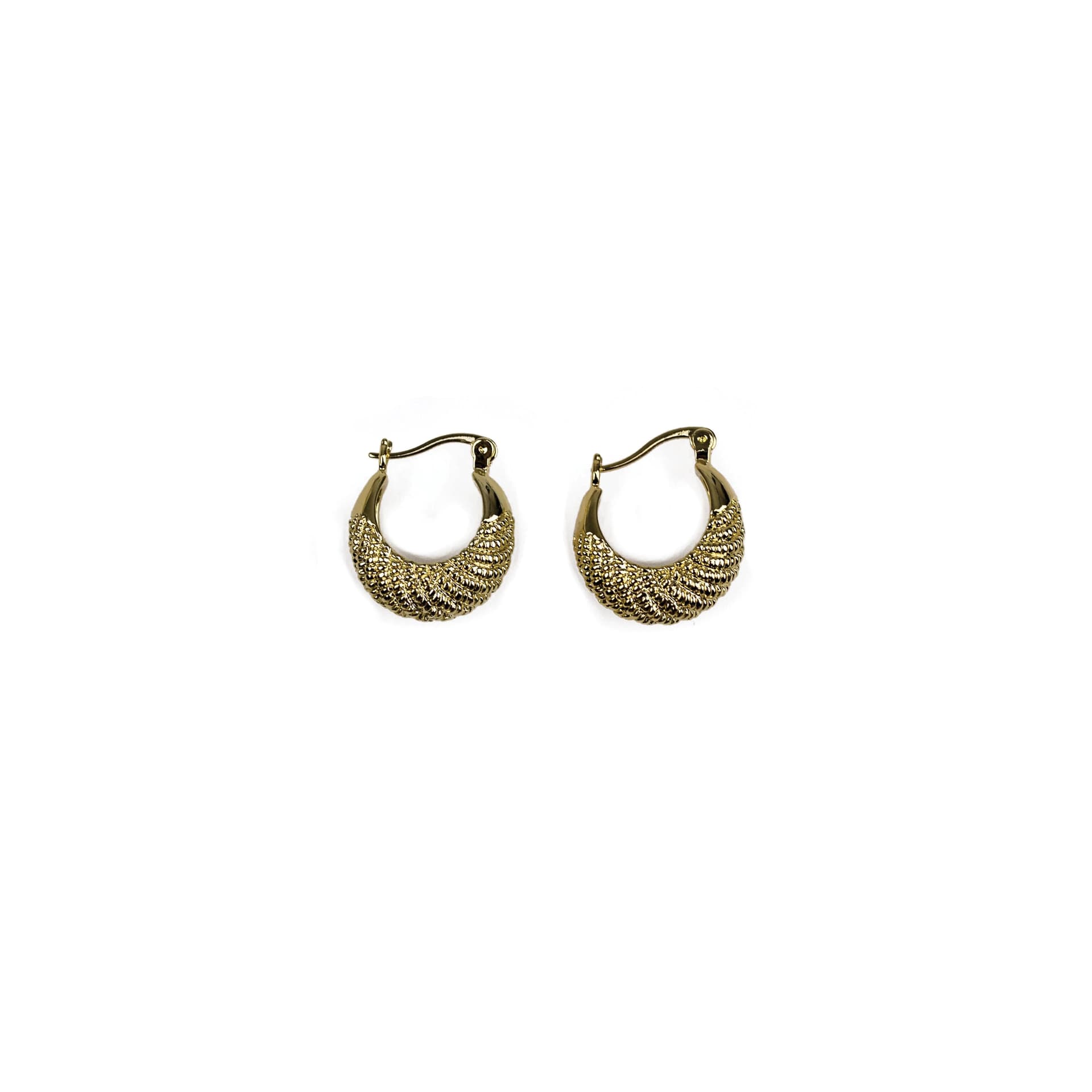 18K Gold Plated Twist Hoop Earrings