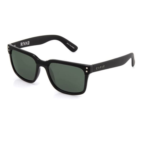 Mens M Rivals Suns Matte Black/Green Polarized