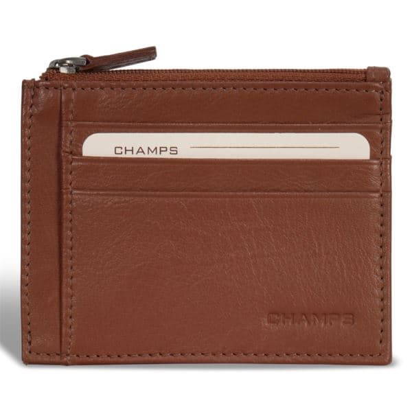Onyx Leather Zip Card Case Size 4.5"x3.5"