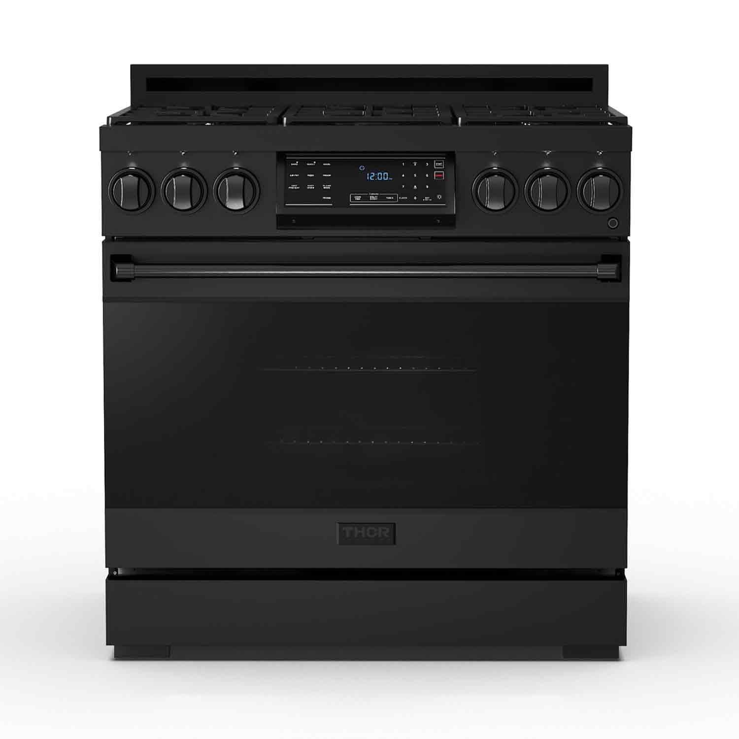 Gordon Ramsay 36" PRO Style Gas Range: Black