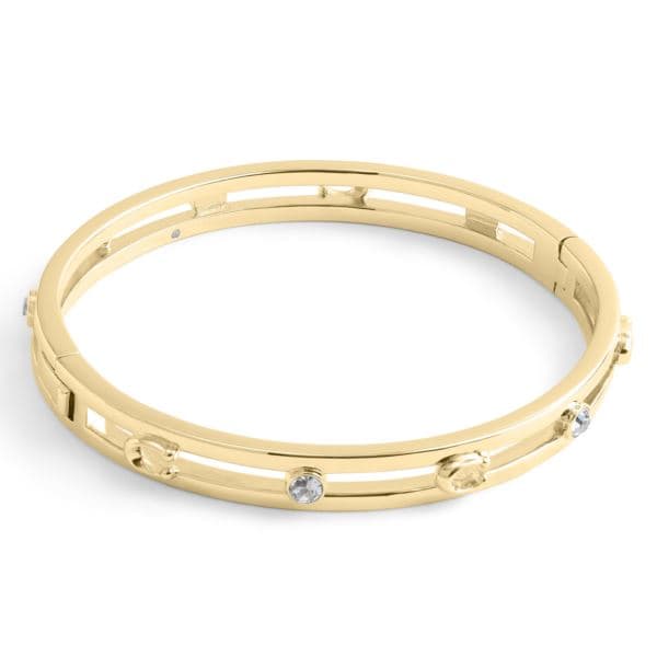 Signature C Open Bangle Bracelet - Gold
