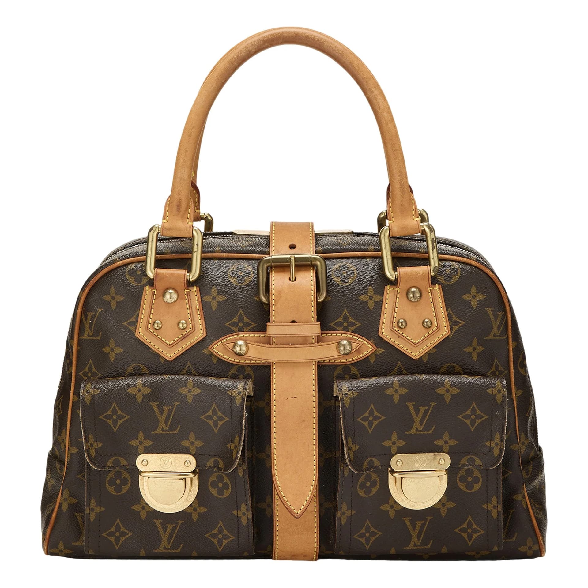 Louis Vuitton Manhattan GM Shoulder Bag in Monogram Canvas with Leather Trim