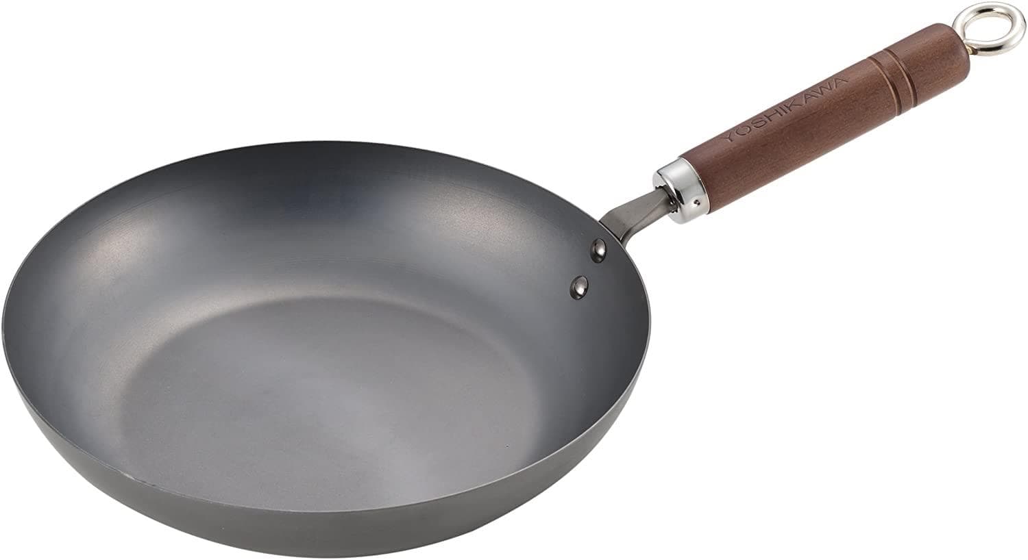 9" Yoshikawa Series Black Steel Fry Pan