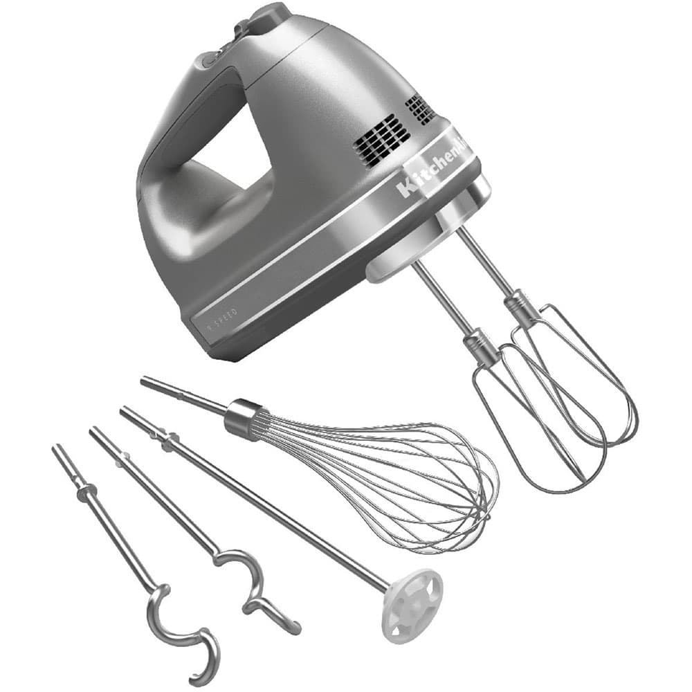 9-Speed Hand Mixer with Turbo Beater II Accessories in Contour Silver