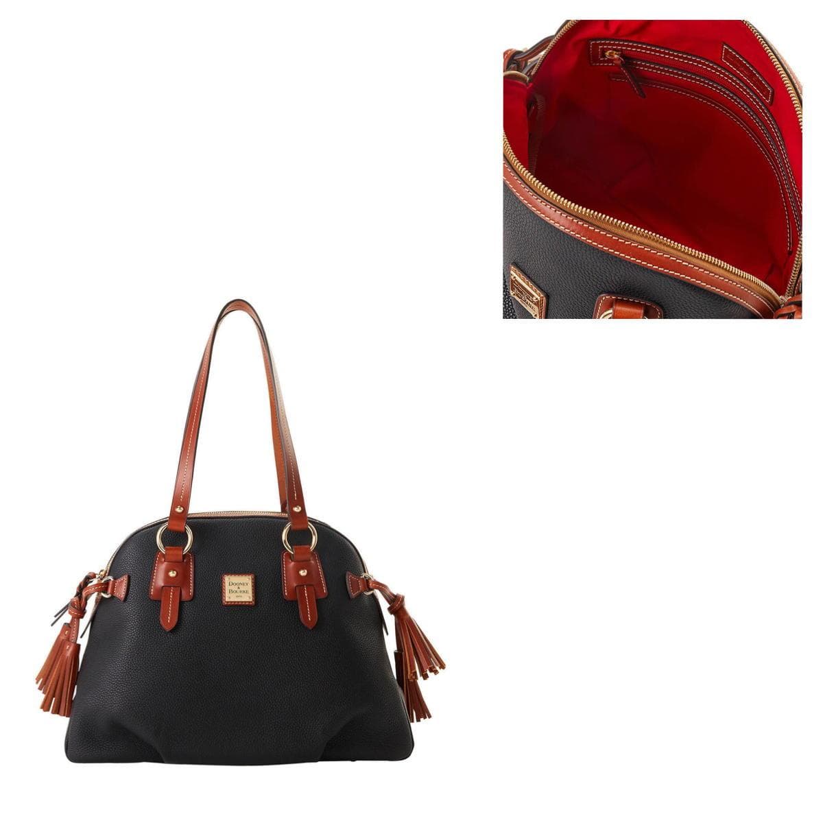 Pebble Grain Domed Satchel