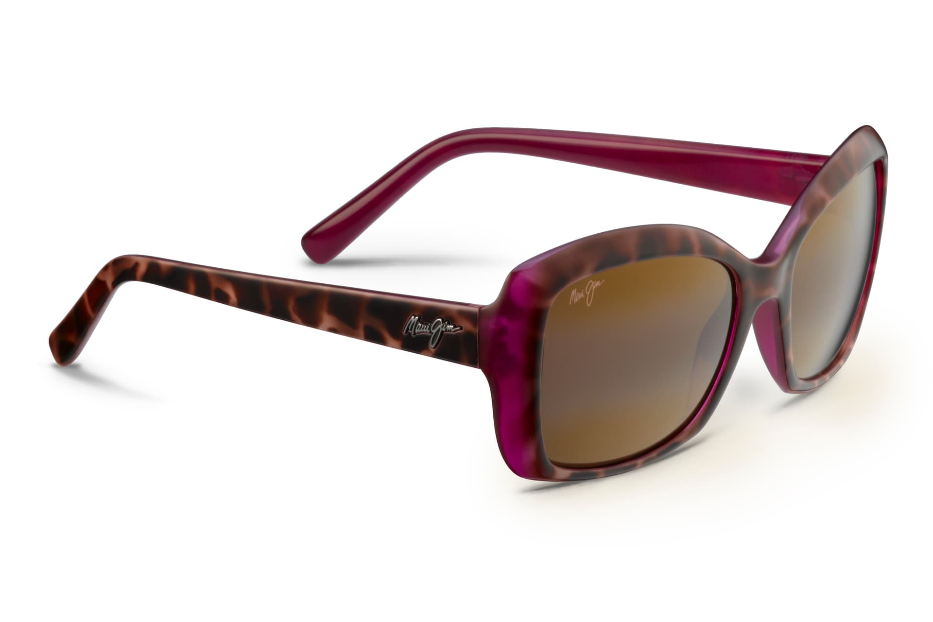 Orchid Polarized Sunglasses Tortoise w/ Raspberry Frame Maui Rose Lens
