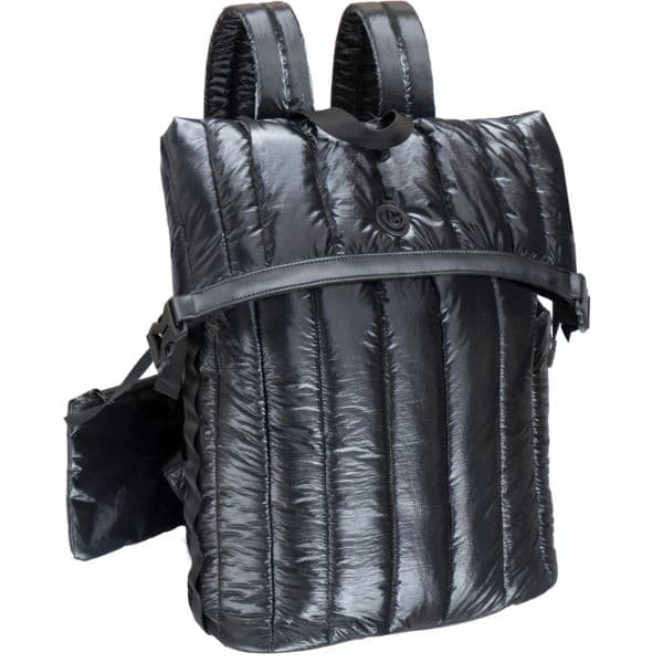 Metallic Quilted Backpack Size 18"