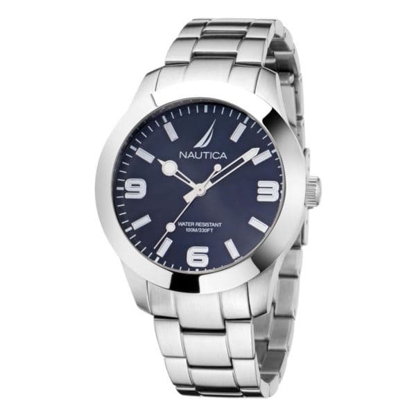 Pacific Beach Stainless Steel 3-Hand Watch