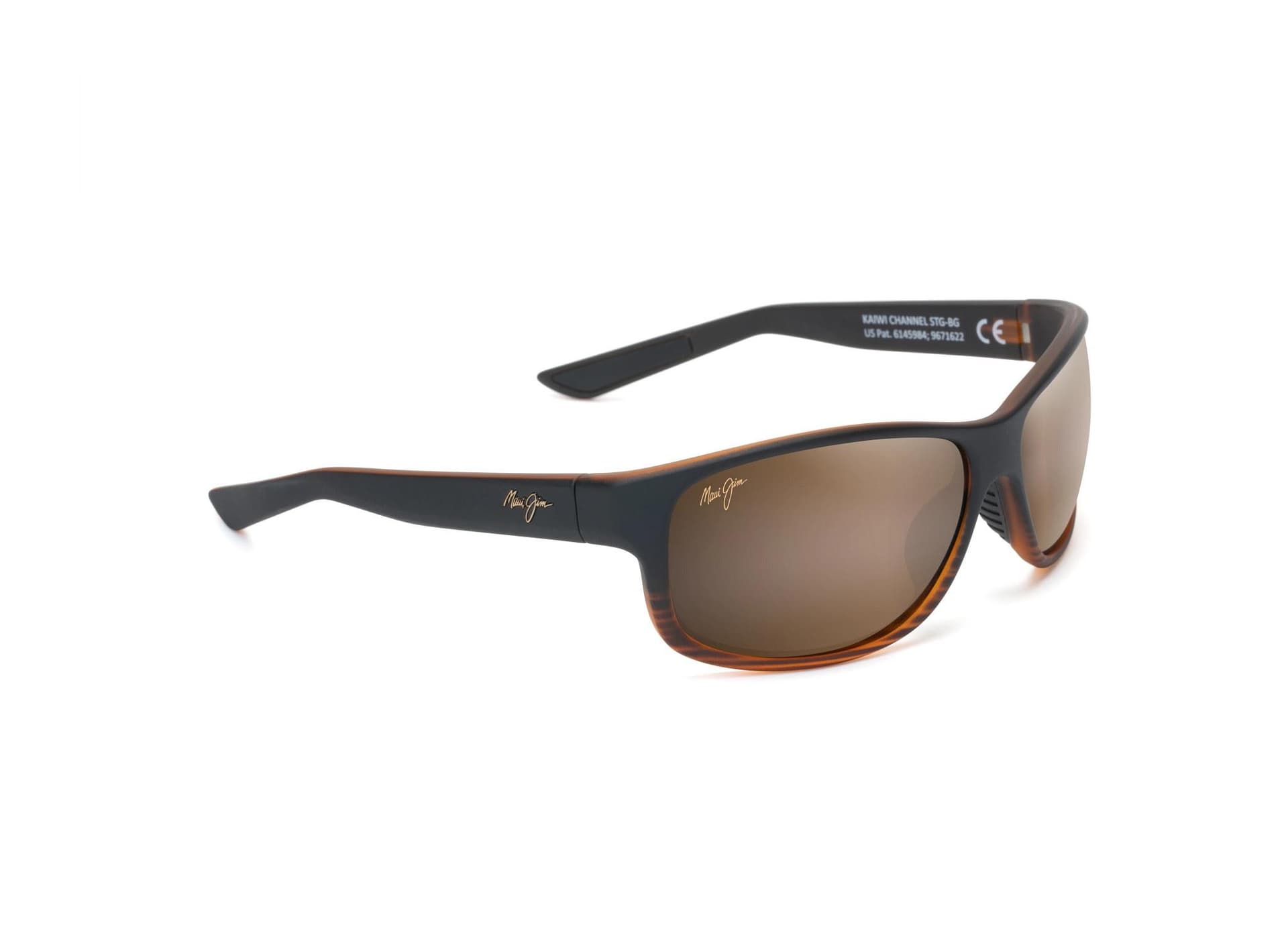 Kaiwi Channel Polarized Sunglasses Dark Brown Stripe Frame HCL Bronze Lens