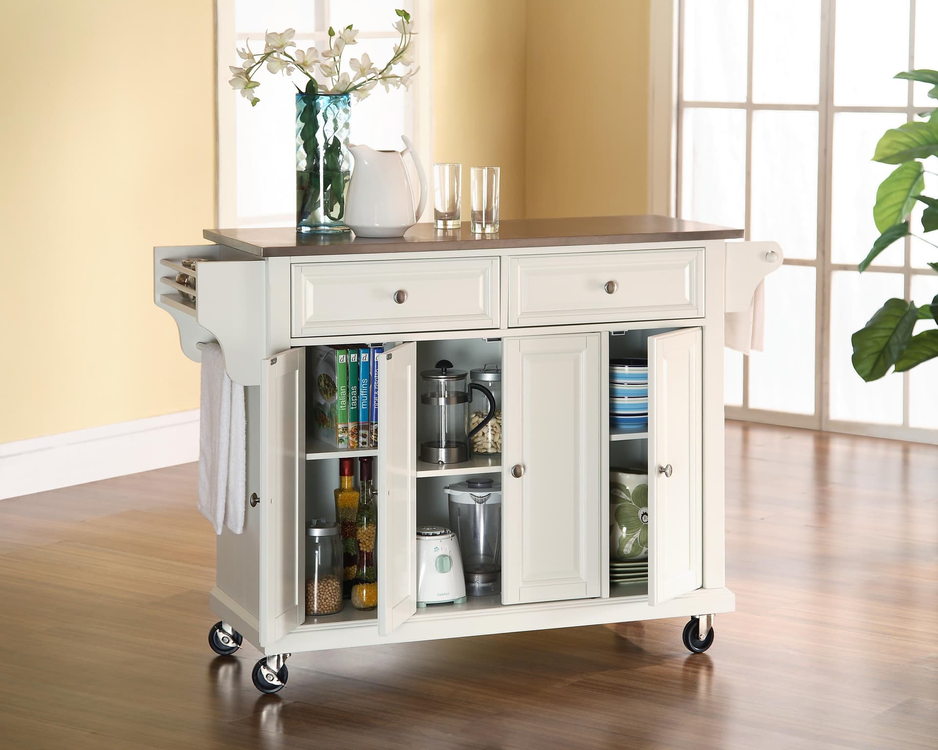 Full Size Stainless Steel Top Kitchen Cart