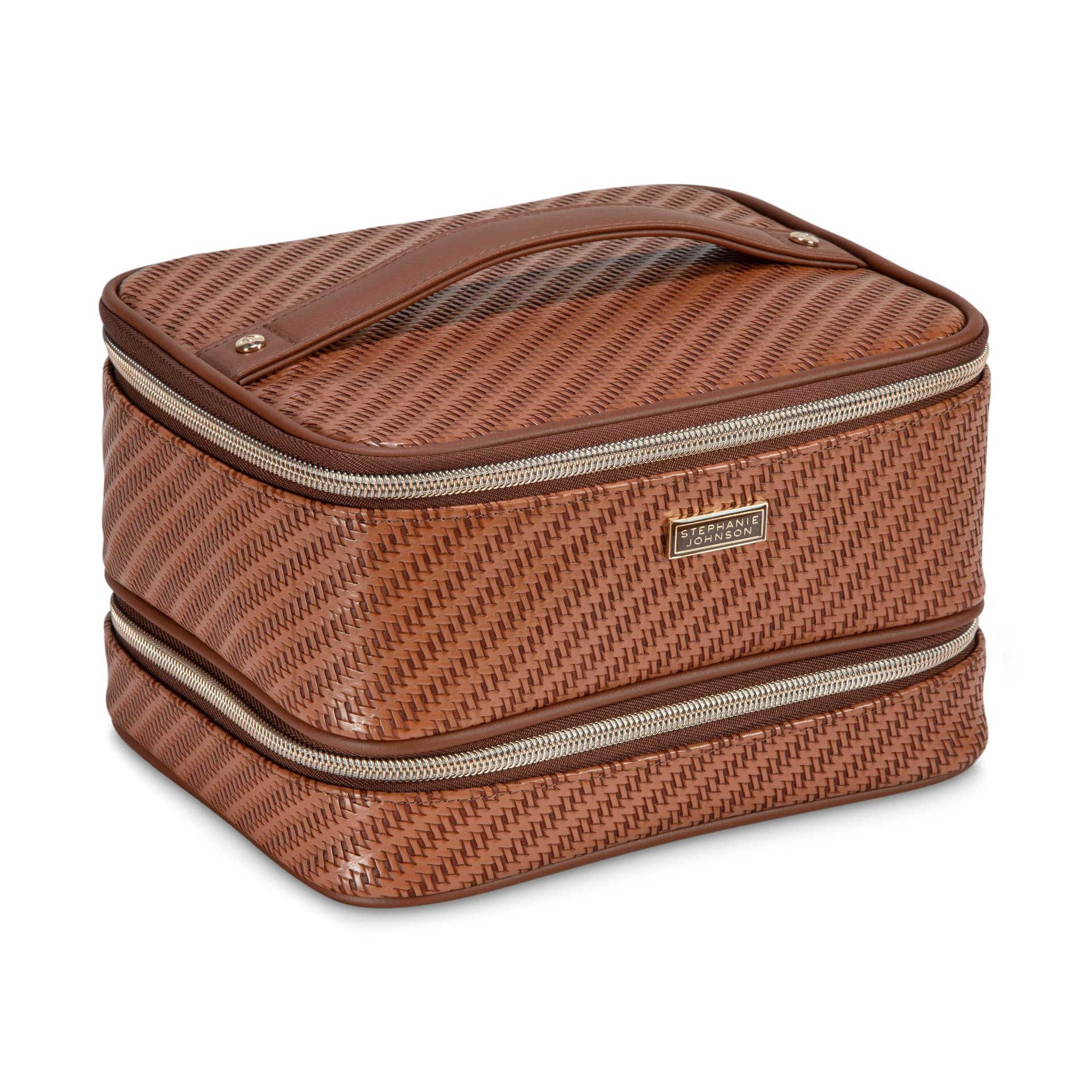 Stephanie Johnson - Rosewood Jenny Train Case - Cognac