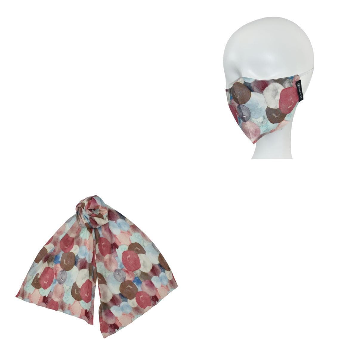 Zola Dotted Scarf With Matching Facemask