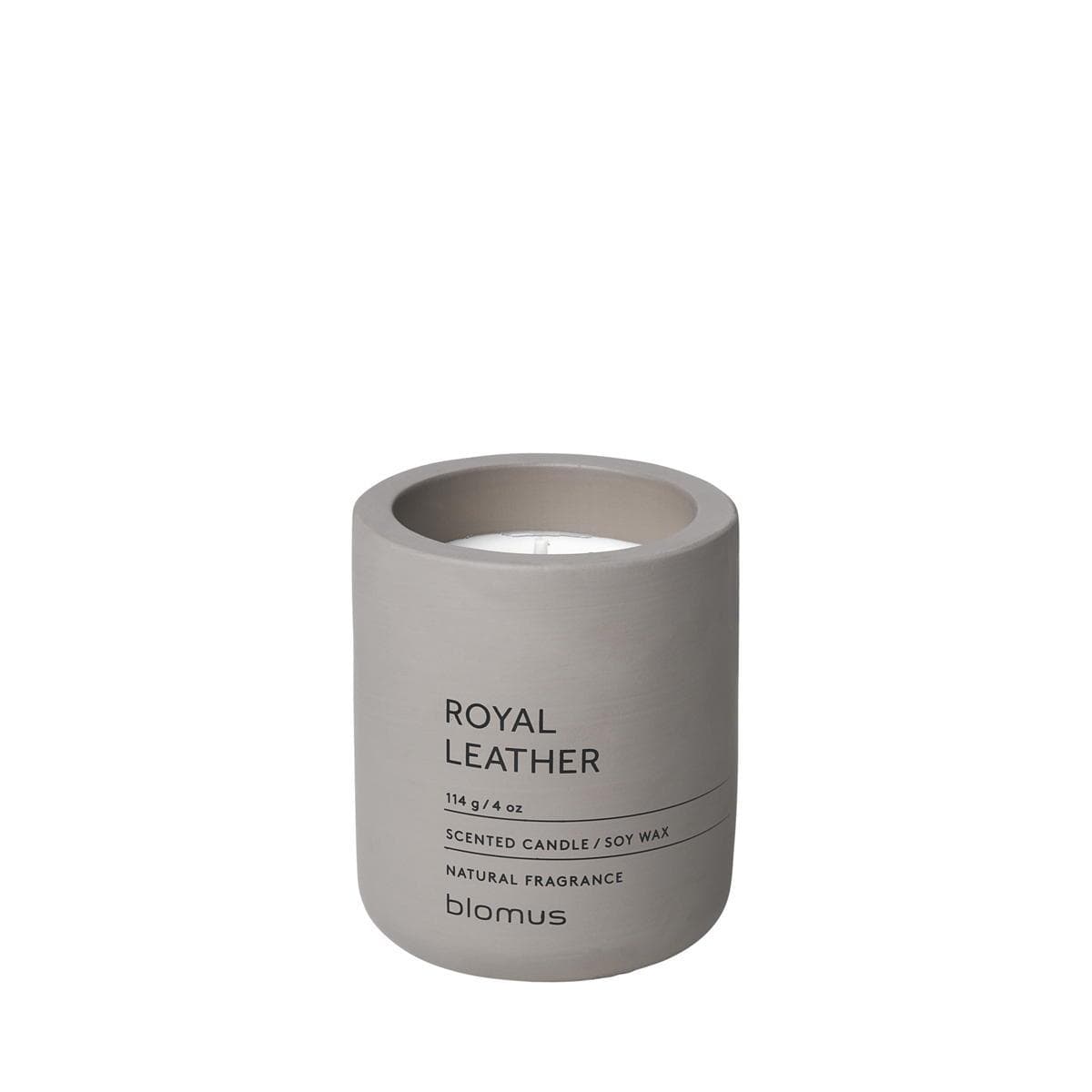 FRAGRA - Small Candle in Concrete Container - Royal Leather