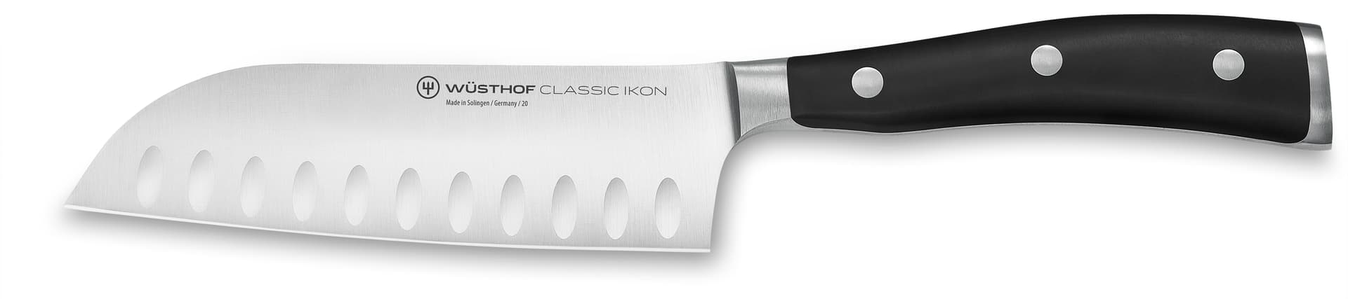 5" Classic Ikon Santoku, Hollow Edge