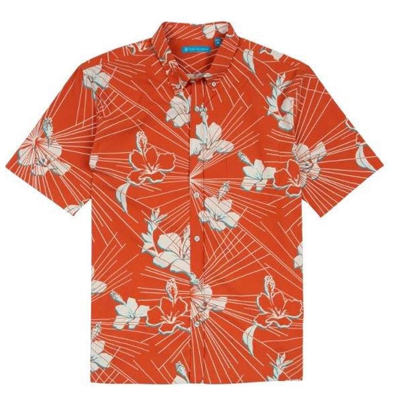 Mens Boat Day Aloha SS Shirt - Lagoon-LG