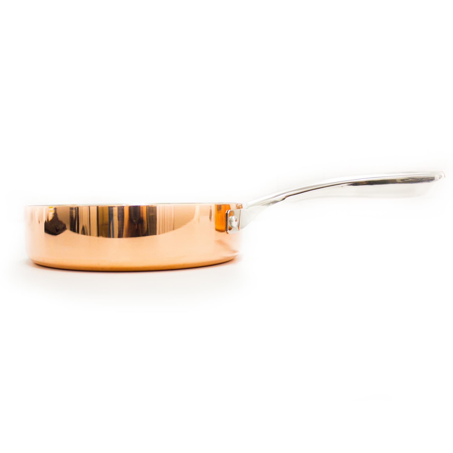 Copper Tri-Ply 9.5" Cov Deep Skillet, Polished