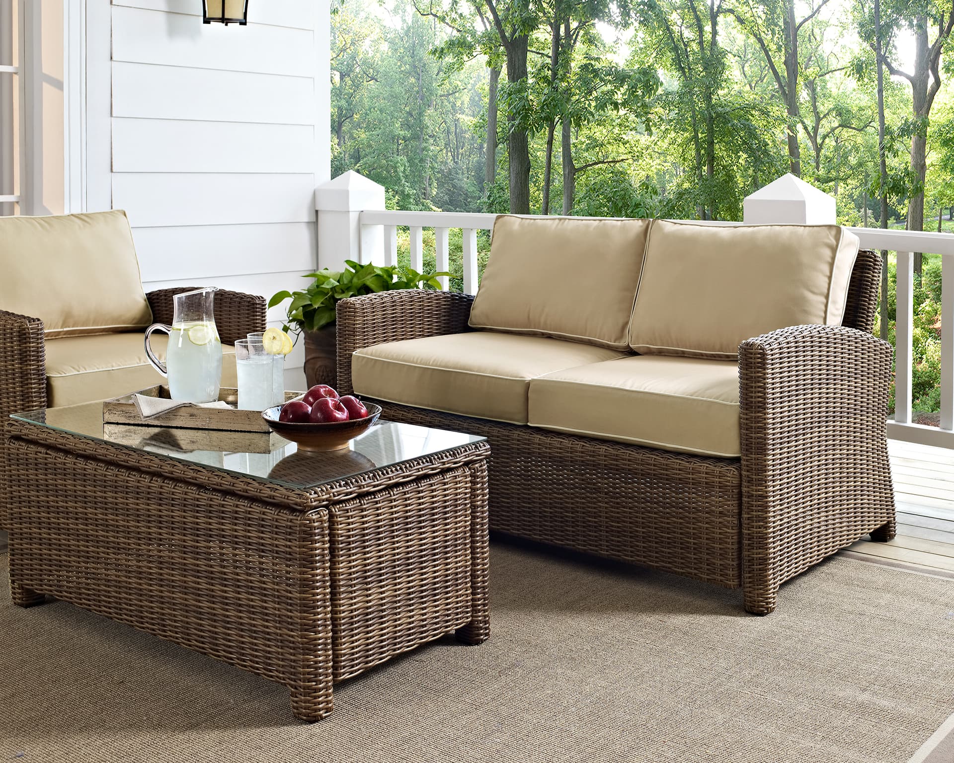 Bradenton Wicker Outdoor Loveseat