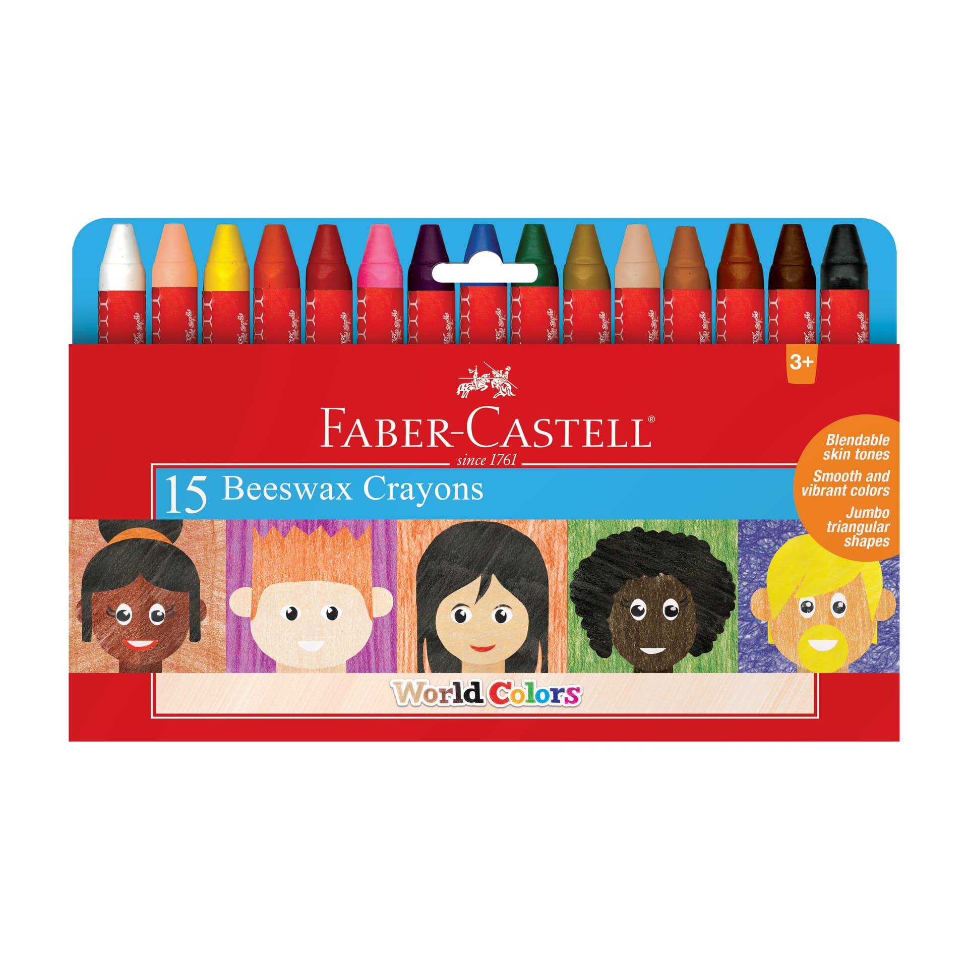 15ct World Colors Beeswax Crayons