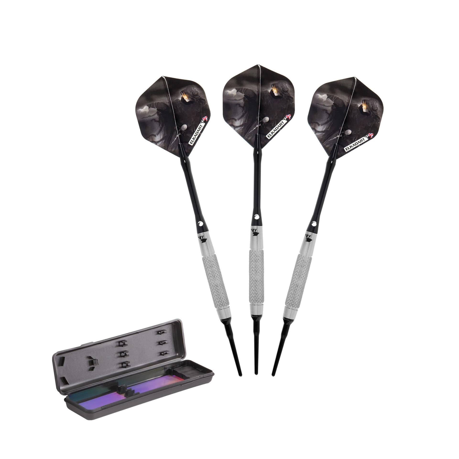 Elkadart Wizard 80% Tungsten Knurled and Ringed Soft Tip Darts 16 Grams