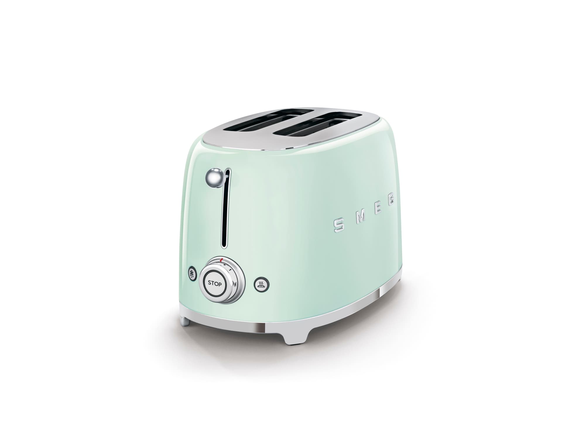 50's Retro-Style 2 Slice Toaster Pastel Green