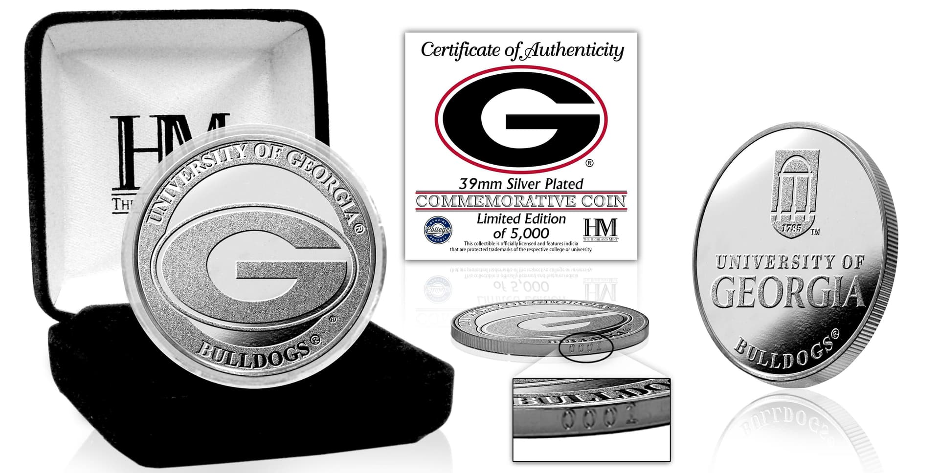 Georgia Bulldogs Silver Coin