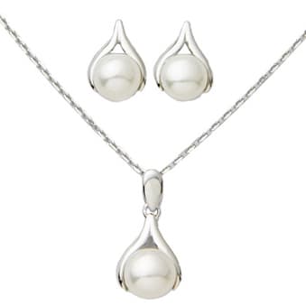 Pearl Earring & Necklace Set