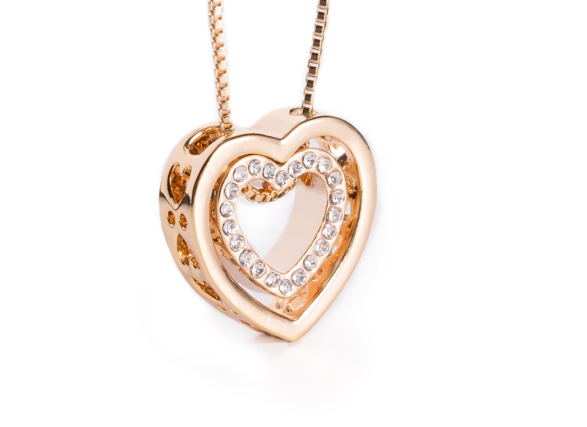 Love is in the Air Gold Heart Necklace