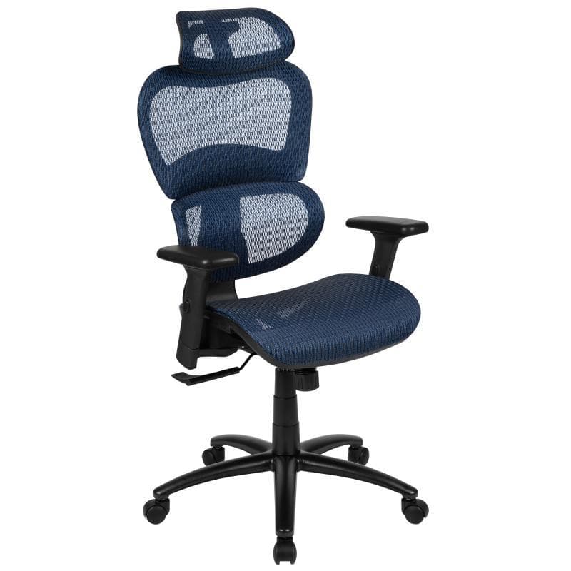 Ergonomic Blue Mesh Office Chair