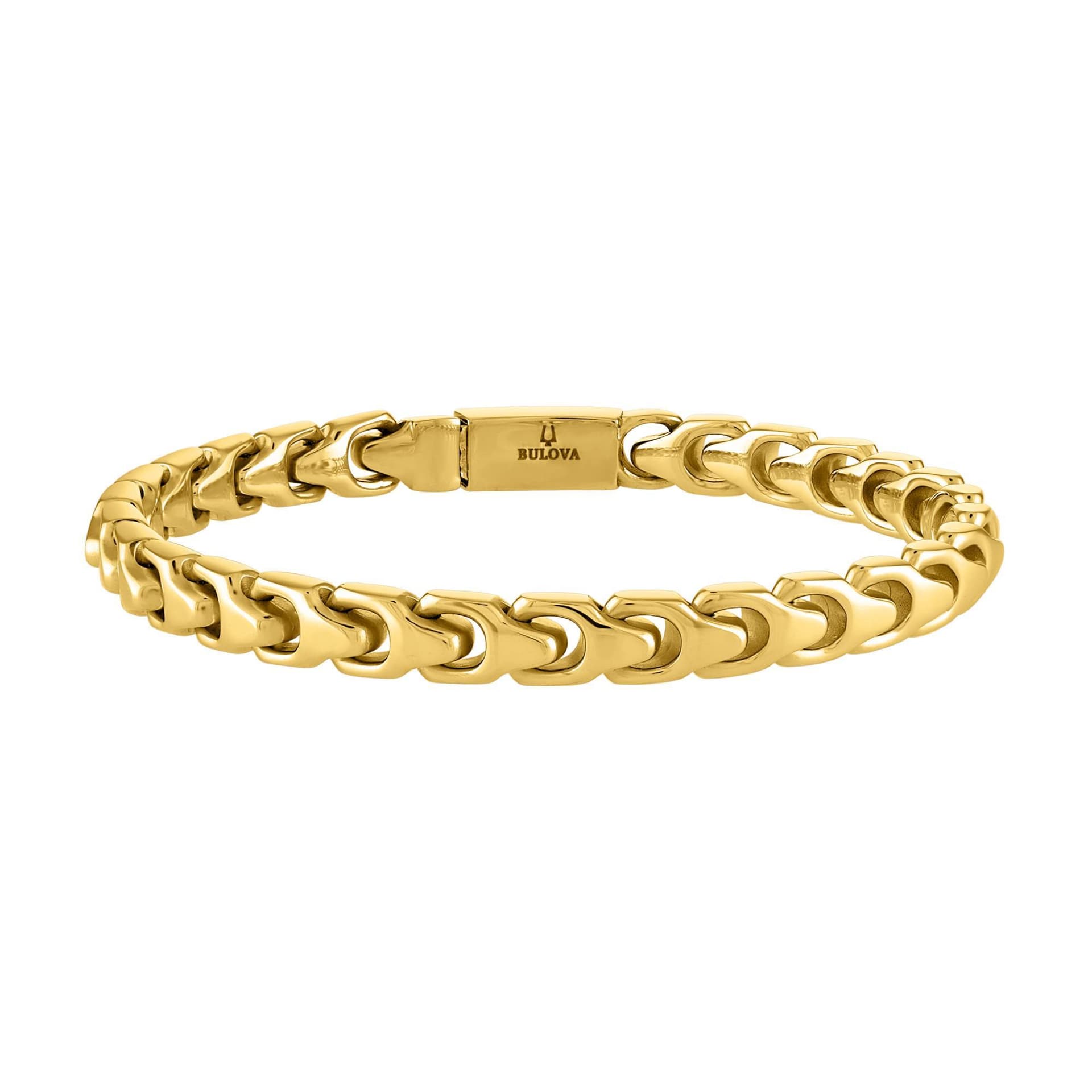 Bulova Link 8mm Gold-Tone Stainless Steel Bracelet 8"