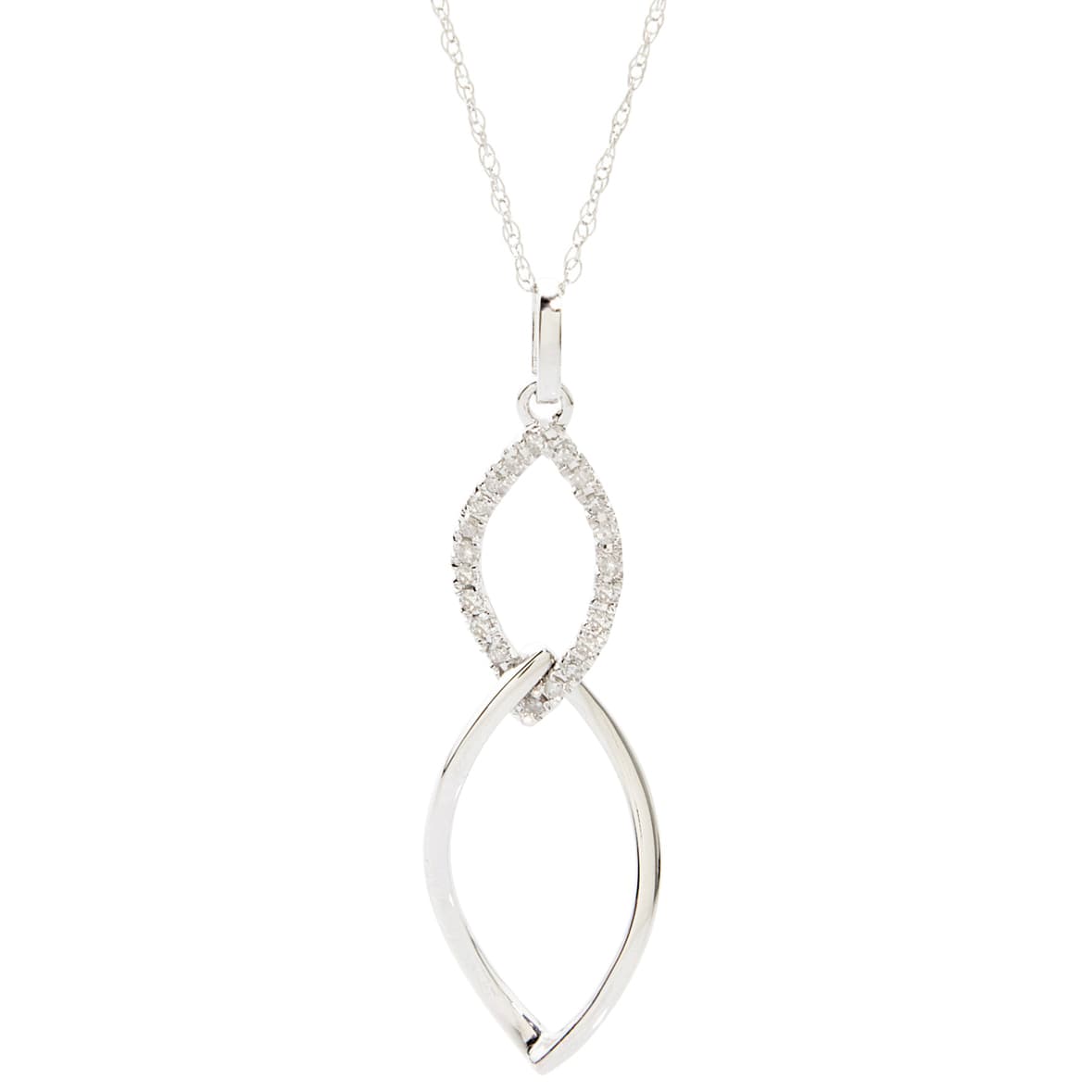 Nouveau Diamond Necklace White Gold