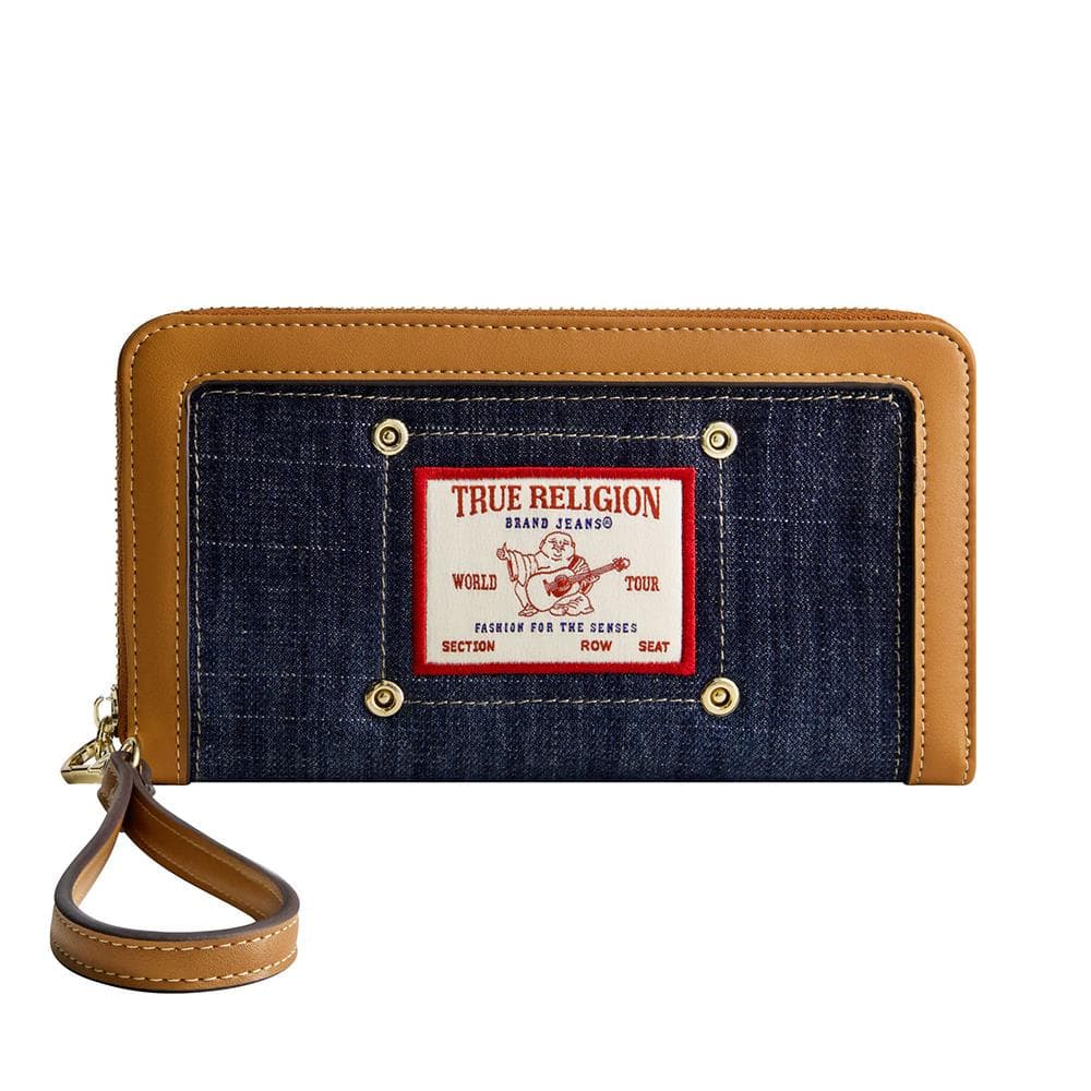 Buddha Patch Zip Around Wristlet