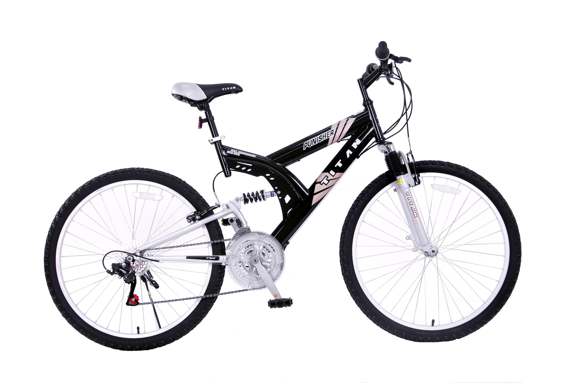 26" Unisex Full Suspension, 21 Speed Mountain Bike