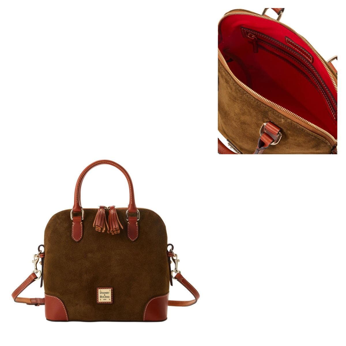 Suede Domed Satchel