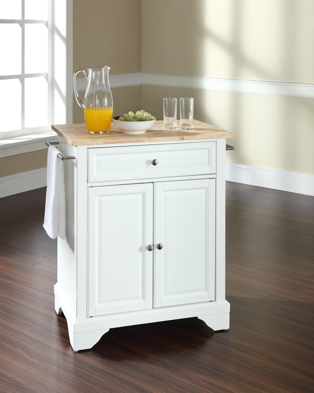 Lafayette Wood Top Portable Kitchen Island/Cart