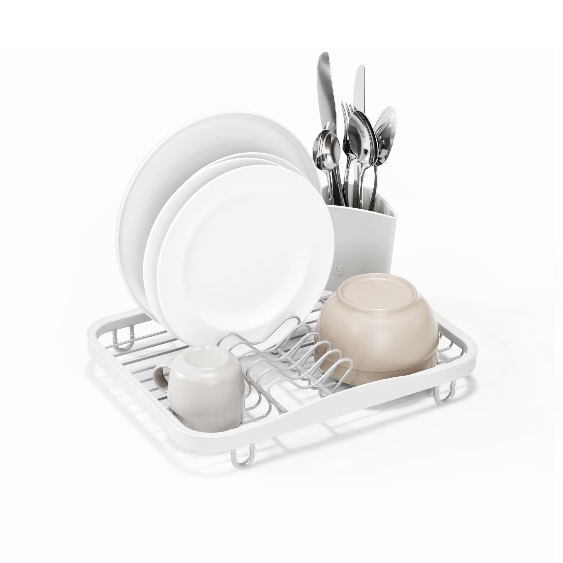 Sinkin Dish Rack Wht/Nkl
