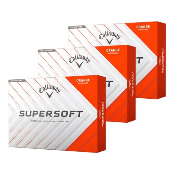 Supersoft Matte Golf Balls - Orange - Three Dozen