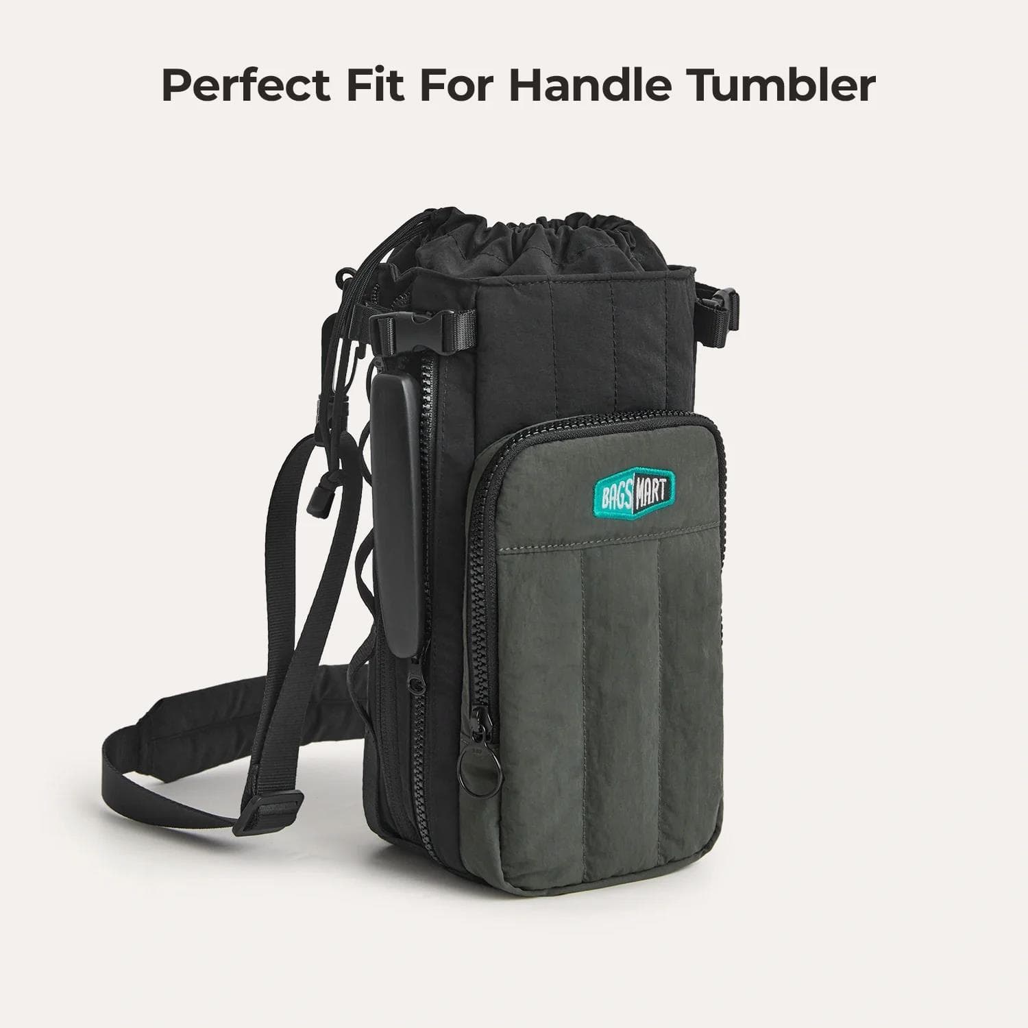 BagsMart Walker 32oz - 64oz Expandable Water Bottle Sling - Black