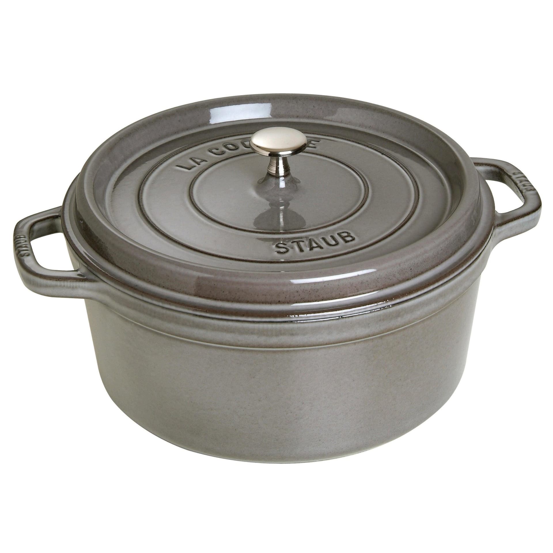7qt Cast Iron Round Dutch Oven Graphite Gray